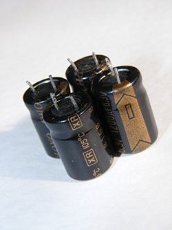 Epoxy resin encapsulates capacitor