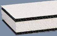 Moisture cure polyurethane adhesive used to bond styrofoam to corrugated steel custom made from Epic Resins styrofoam bonded to corrugated steel